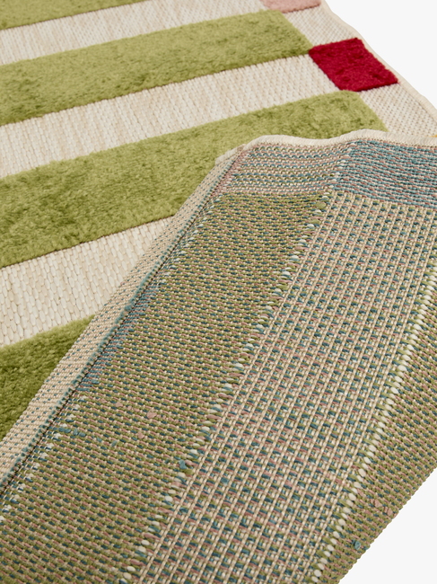 Minitude ARCADE Teppich 120 x 170 cm, Grün JOL001-STRIP-G10-4785_3a.jpg