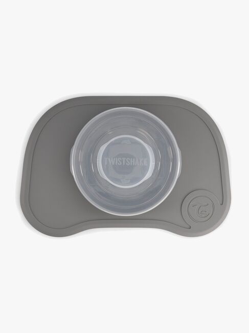 Twistshake Clickmat Mini Teller + Unterlage, Grau