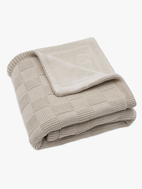 Jollein Decke 75x100 cm Box Knit/Velvet, Warm Sand