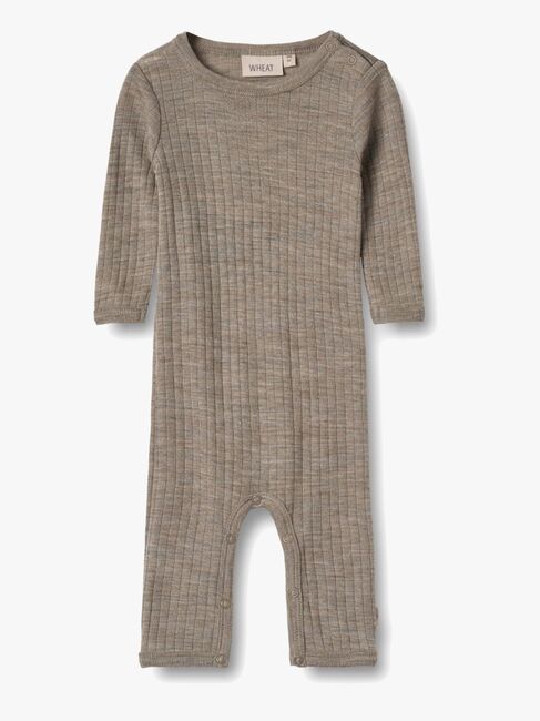 Wheat Frankie Overall Merinowolle, Khaki Melange