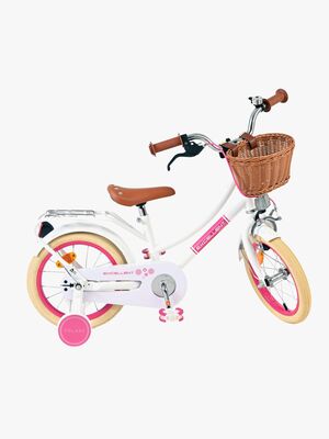 Volare Excellent Fahrrad mit Korb 14 Zoll, Weiß