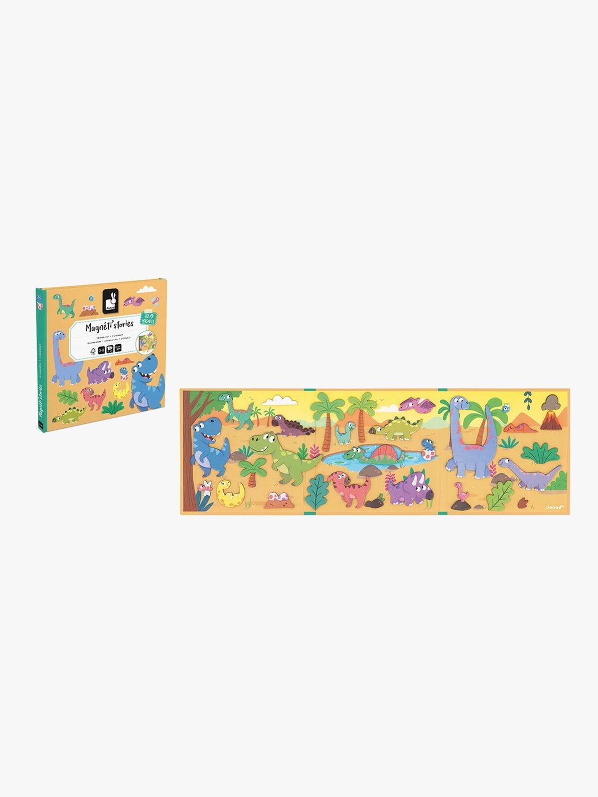 Janod Magneti'Stories Magnet-Set Dinosaurier 30 Teile