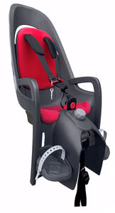Hamax CARESS Fahrradsitz inkl. Adapter, Grey/Red