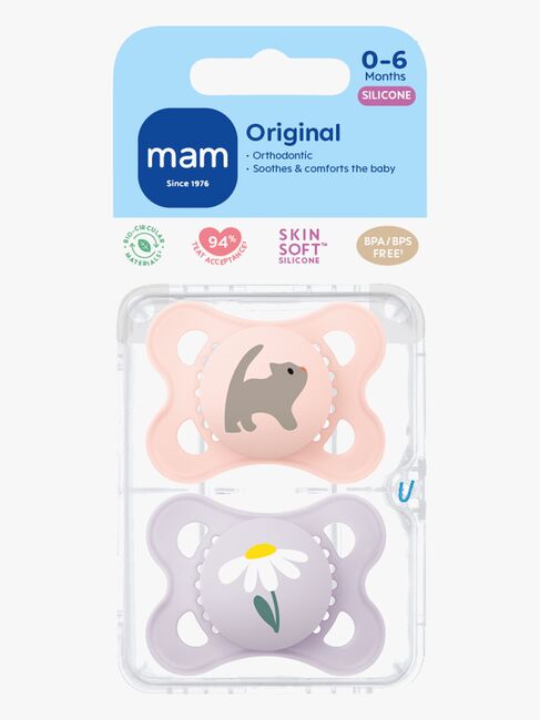 MAM Orginal Silikon Schnuller 0-6m, Rosa
