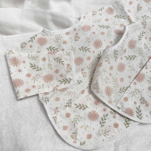 Summerville Organic Lätzchen mit Ärmeln, Blossom
