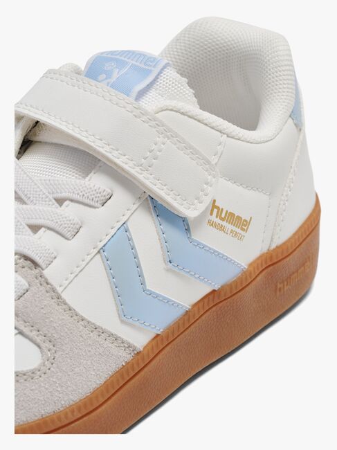 Hummel Handball Perfect SP Jr Sneaker, White/Metallic Blue