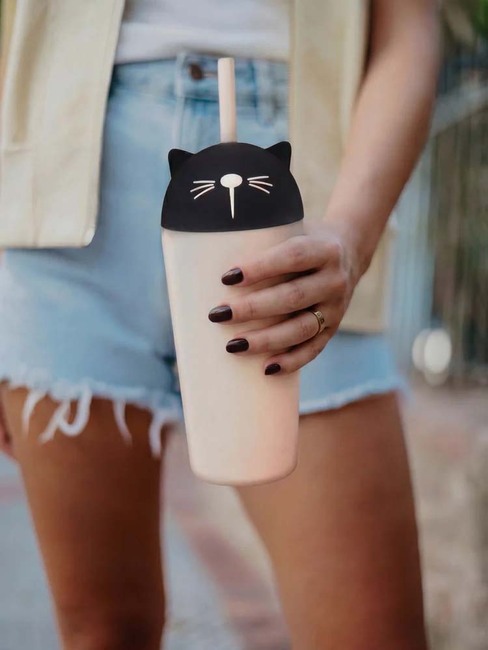 Asobu Bestie Tumbler Wasserflasche Katze, Schwarz/Weiß SBV54-CAT-4840_4a.jpg