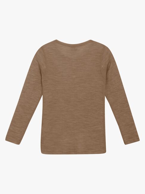 CeLaVi Langärmeliges Top Merinowolle, Cocoa Creme