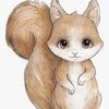 Stickstay Sandy The Squirrel Wandsticker