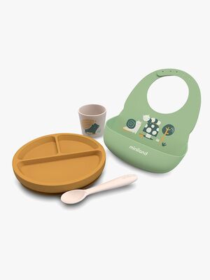 Miniland Geschirr-Set Silikon 3 Teilen, Garden