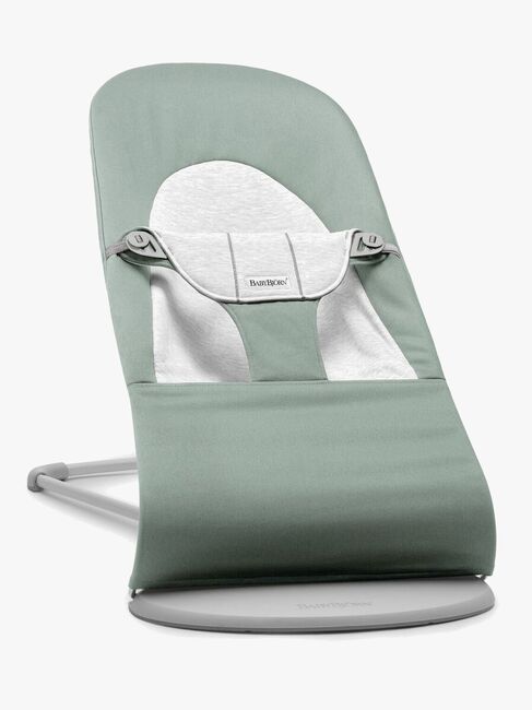 BabyBjörn Balance Soft Babywippe Gewebt Jersey-Stoff, Grün/Grau
