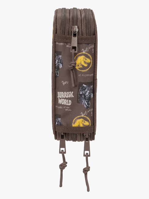 Jurassic World Gefülltes Dreifach-Federmäppchen 37 Teile, Braun