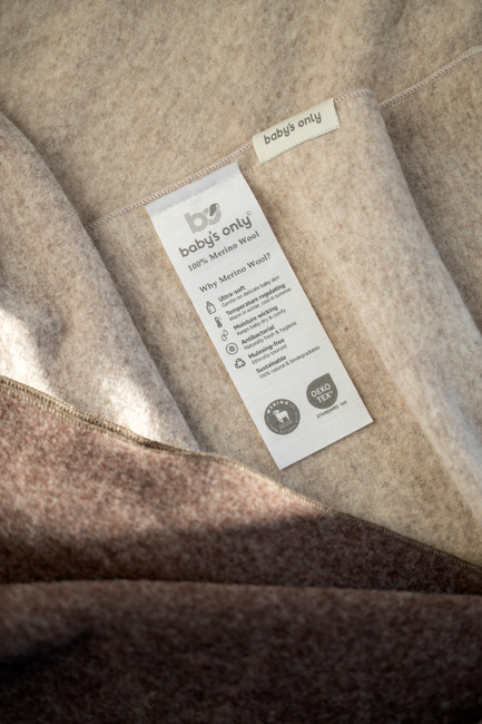 Baby's Only Baby Crib Decke Merinowolle TOG 1, Brushed Ecru