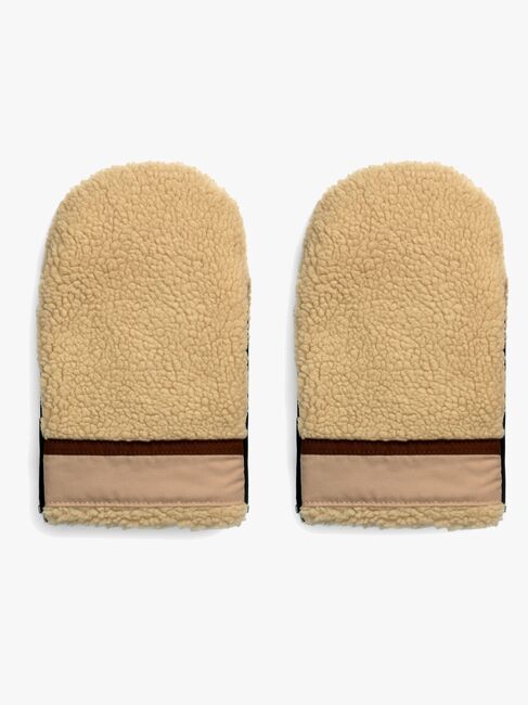 KONG.WALTHER Østerbro Teddy Kinderwagen-Fäustlinge, Creme Blocking