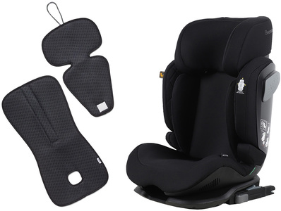 Beemoo Recline i-Size Kindersitz inkl. Ventilierendem Sitzpolster, Black Stone/Antracit