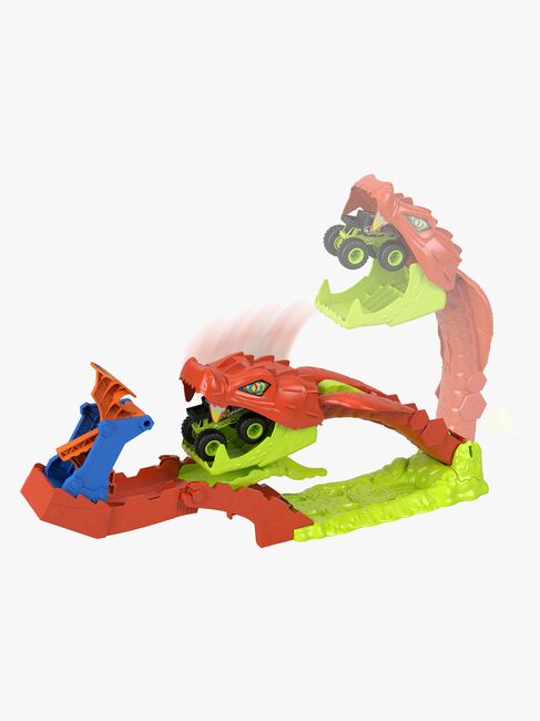 Hot Wheels Monster Trucks Autorennbahn Snake Slam Takedown