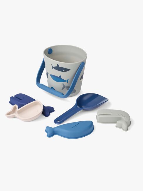 LIEWOOD Gilma Sandspielzeug-Set, Shark/Dove Blue