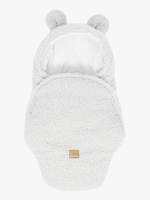 MeowBaby Bearly Pucktuch mit Bärenohren, Offwhite