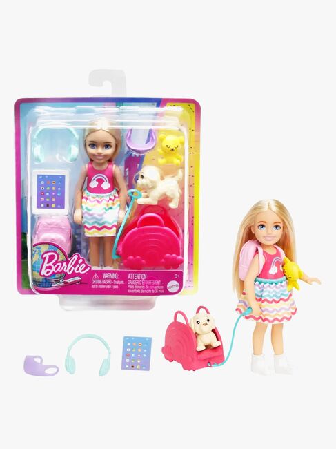 Barbie Chelsea Travel Puppenset mit Welpe
