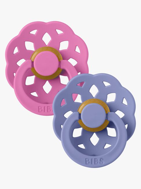 BIBS Boheme Schnuller 2er-Pack Latex Größe 2 Rund, Bubblegum/Peri
