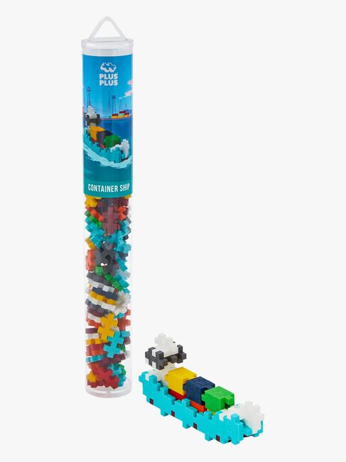 Plus-Plus Bausatz mit Bodenplatte & Röhre Fahrzeug 4x100 Teile