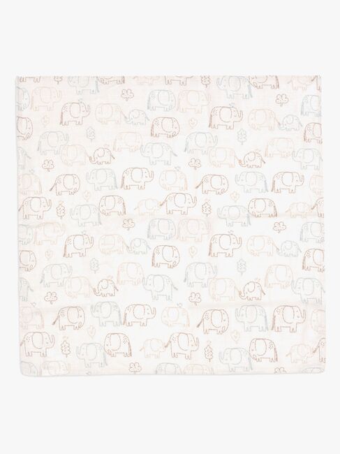 Jollein Musselintuch 70x70 cm 3er-Pack, Elephant Tales