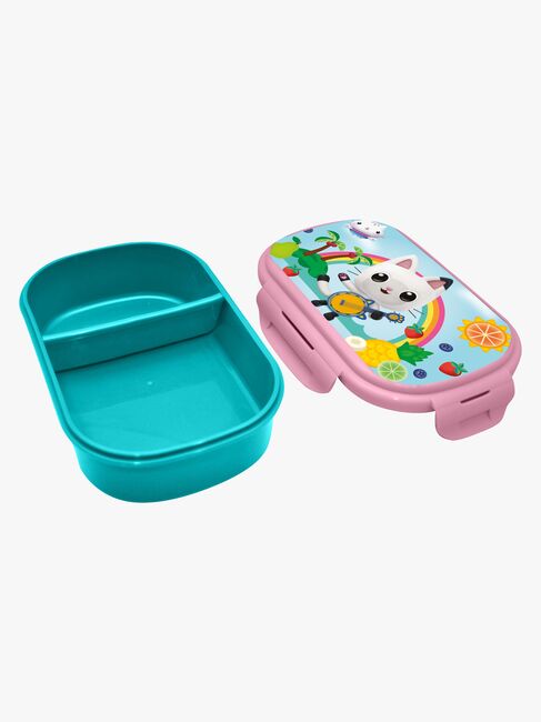 Gabby's Dollhouse Brotdose mit Besteck, Blau/Pink