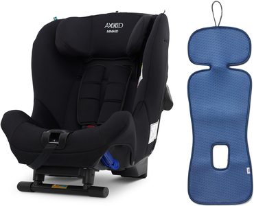 Axkid Minikid 1 Rückwärtsgerichteter Kindersitz inkl. Ventilierendem Sitzpolster, Schwarz/Bijou Blue