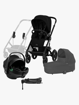 Cybex TALOS S Lux Kombikinderwagen inkl. Axkid GOKID Babyschale & Basis, Moon Black