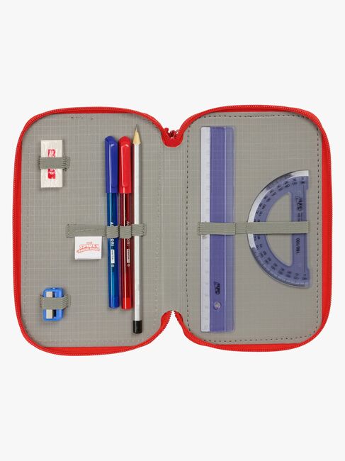 Spidey And His Amazing Friends Gefülltes Dreifach-Federmäppchen 37 Teile, Blau