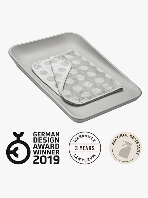 Leander Matty Wickeltischauflage, Pearl Grey