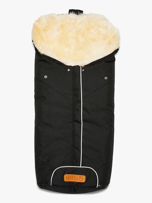 Nordlys Idun Lammfellfußsack, Black/Natural