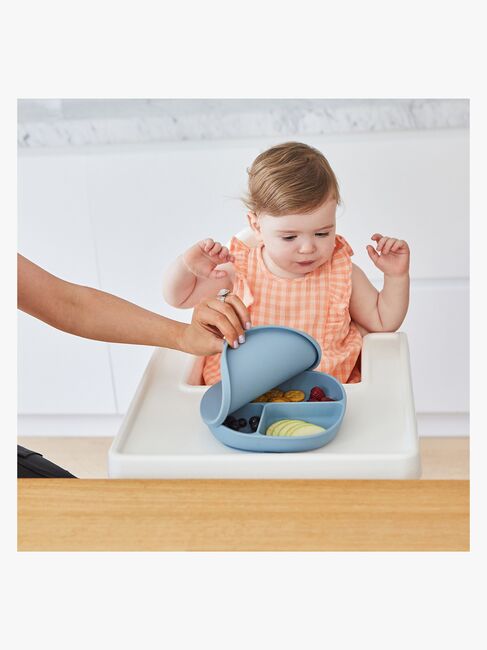 b.box Teller mit Deckel Silikon, Ocean