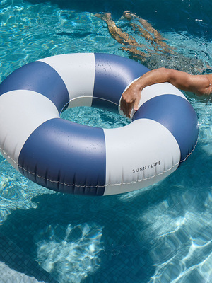 SUNNYLiFE Schwimmring, Navy Stripe