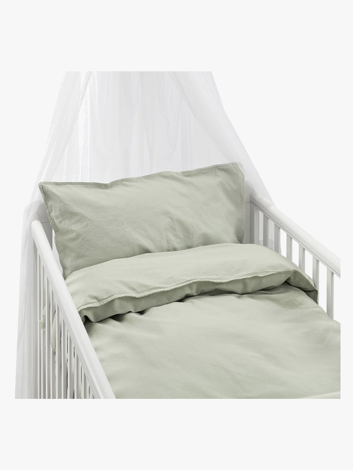 Borganäs Bettwäsche Babybett Humble 100 x 130 2-teilig, Grün