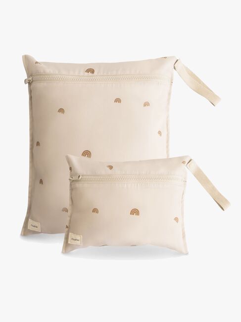 Mushie Wasserdichter Wet Bag 2er-Pack, Rainbow