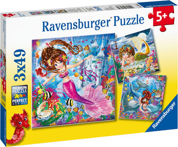 Ravensburger Puzzle Bezaubernde Meerjungfrauen 3x49 Teile