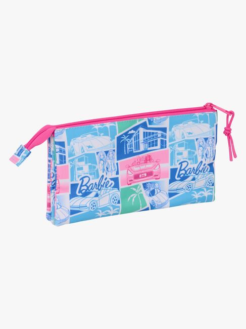 Barbie Dreifach-Federmäppchen, Blau/Pink