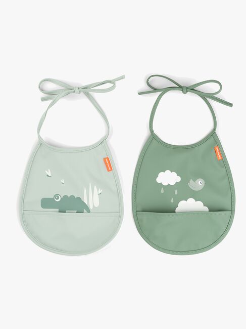 Done By Deer Croco Tiny Pocket Lätzchen 2er-Pack, Green