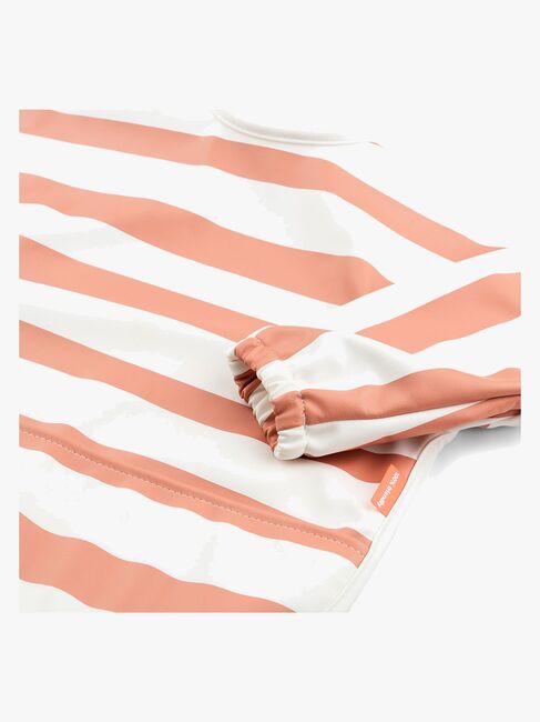 Done By Deer Langärmliges Lätzchen, Stripes Papaya