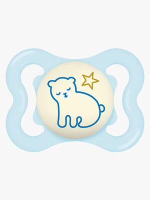 MAM Supreme Night Silikon Schnuller 0-6m, Blau