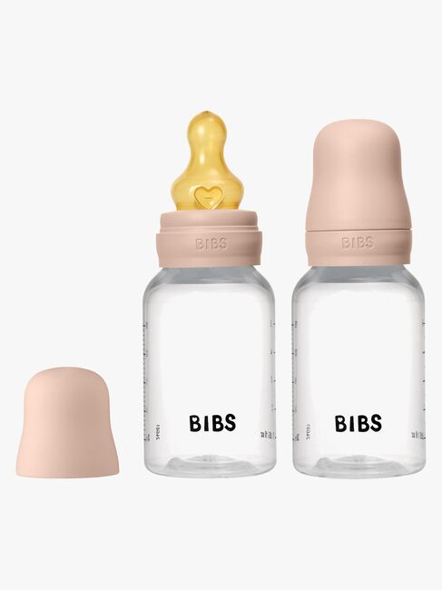 BIBS Slow Flow Fläschchen Latex 2er-Pack 150 ml, Blush