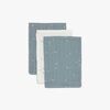 Jollein Waschlappen Twinkling Musselin 3er-Pack, Sea Green