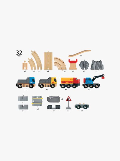 BRIO World 33210 Straßen & Schienen Steinverladeset