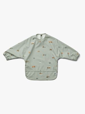 LIEWOOD Merle Cape Lätzchen mit Print, Vehicles/Dove Blue