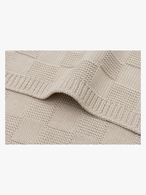 Jollein Decke 75x100 cm Box Knit, Warm Sand