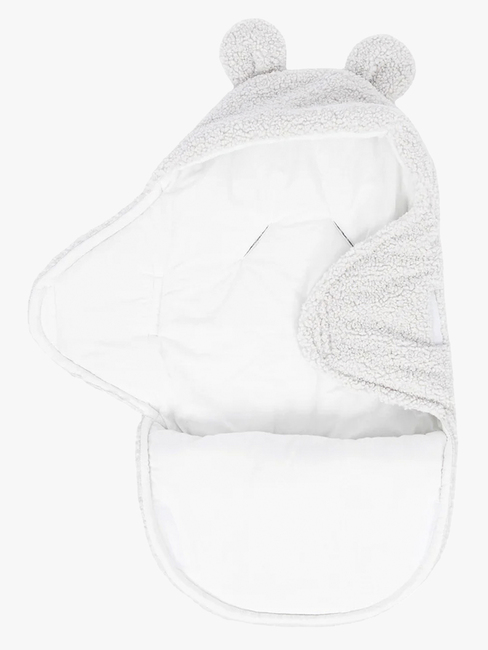 MeowBaby Bearly Pucktuch mit Bärenohren, Offwhite