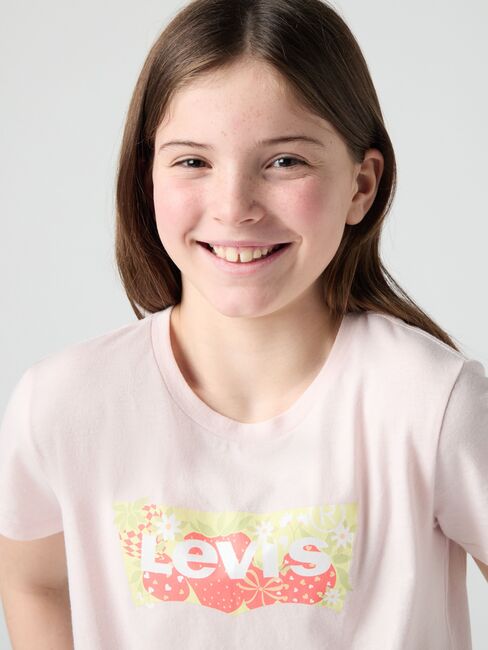 Levi's LVG Strawberry SS Batwing T-Shirt, Crystal Pink