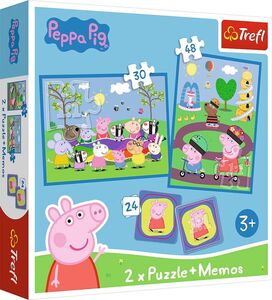 Trefl Peppa Wutz Puzzles 2-in-1 + Memo-Spiel