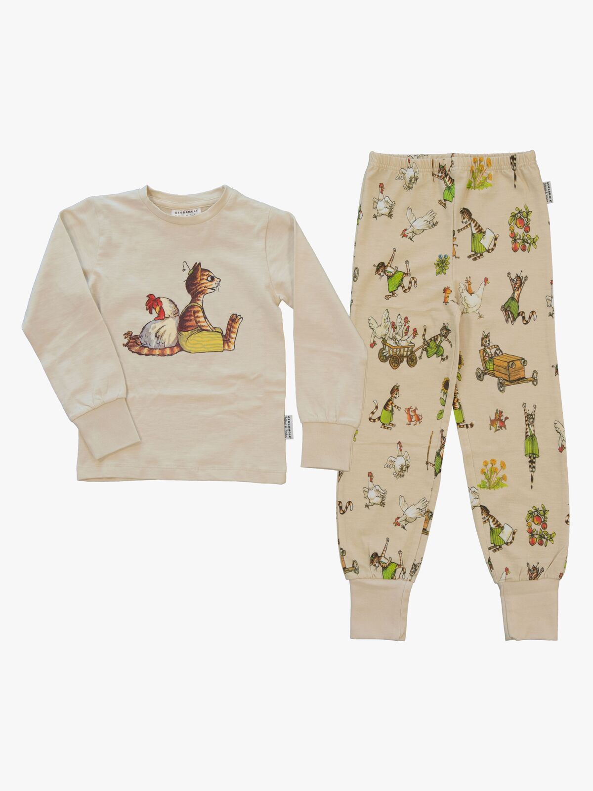 Geggamoja Pyjama Zweiteilig Pettersson & Findus, Beige